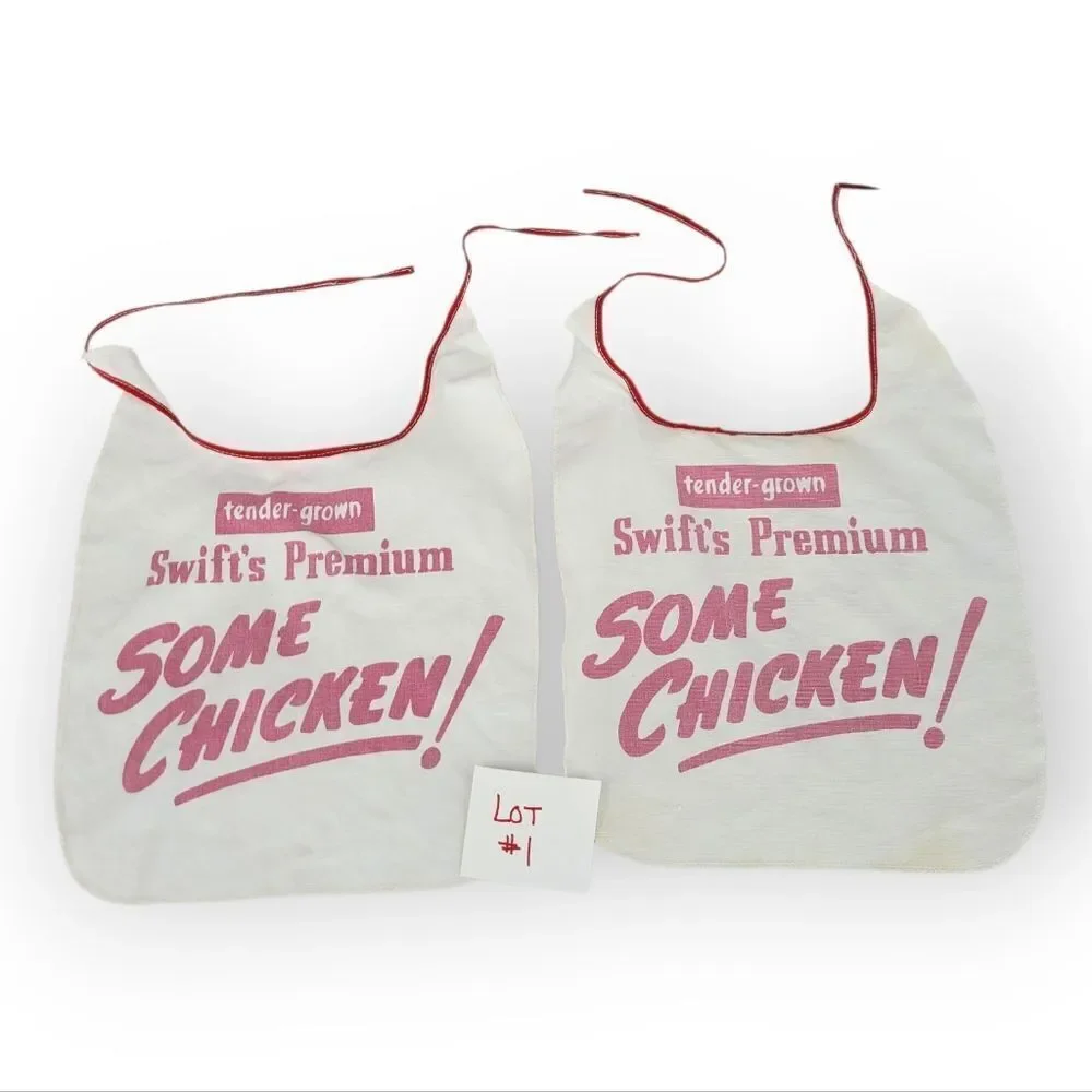 Swift's Premium Chicken Bibs Lot #1 Vintage Advertising